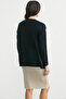 Hair Braided Comfortable Fit Knitwear Cardigan - Black - 6