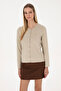 Women's Light Khaki Basic Knitwear Cardigan 50307719-Vr183