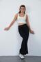 Nora Women's Maxi Length Lined Viscose Skirt-Black - 8