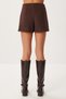 Slit Kaşe Mini Shorts Skirt Lzv0042 Brown - 4