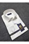 Regularfit White Men's Shirt Stretch Fabric Stretch Fabric Collar with Button at the Bottom Ar0720710-01 - 4