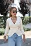 Women's Long Sleeve Double-Breasted Collar Buckle Detailed Viscose Blouse - 2