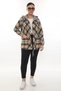 Plus Size Comfortable Fit Hooded Lumberjack Women's Shirt Cardigan - 3