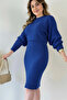 Women's Ribbed Knit Crop Sweater & Midi Dress Set - 2