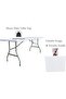 6 Foot x 30 inch Folding Table, Indoor/Outdoor, White - 4