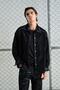 Effective Velvet Finish Denim Black Shirt - 2