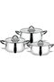 Modernist 6-Piece Stackable Stainless Steel Cookware Set – Induction Compatible