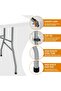 180Cm Folding Table 6-Foot Plastic Trestle Indoor & Outdoor, White Granite - 4