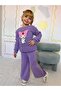 Character Patterned Knitwear Fabric Girls' Top and Bottom Set - 3