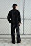 Effective Velvet Finish Denim Black Shirt - 4