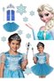 Birthday Girls' Children's Elsa Costume Elsa Skirt Gloves Crown and Scepter Set of 4 - 2
