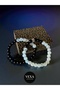 Yin Yang Themed Onyx and Opal Couple Bracelet Set – Lover & Friendship Combination – with Box Gift - 8