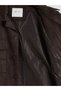 Özmarka New Season Standard Fit Shirt Collar Suede Men's Coat - 8