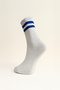 3-Piece Cotton Men's Tennis Socks Set - Striped Patterned Tennis Socks - 6
