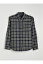 Long Sleeve Plaid Patterned Men's Shirt (W5)