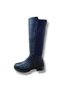 Women's Black Stretch Ankle Boots with Zipper and Anti-Slip Soles - 4