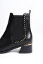 Bette Women's Short Heeled Shiny Boots A006-K9782 - 4