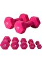Vinyl Dumbbells EM-9219R-4 Set of 2 Pink 4KG Each for Strength Training & Home Fitness - 5