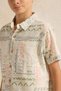 Senior Boys White Printed Shirt - 4