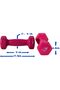 Vinyl Dumbbells EM-9219R-2 Set of 2 Pink Non-Slip 2KG Weights for Home Gym & Workouts - 7