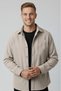 Men's Gray Velvet Corded Fabric Relaxed Fit Shirt Soft Textured Stretch Fabric Velvet Shirt 2600758