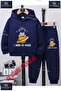 Children's Unisex Special Printed Hooded Tracksuit Set with the Text: "Astronaut Space Planet Above It".