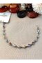 Premium Zircon Colored Stone Drop Model Steel Bracelet