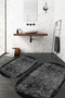Digital Non-Slip Base Washable Modern Oval Bath Mat Toilet Set - 5