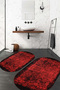 Digital Non-Slip Base Washable Modern Oval Bath Mat Toilet Set - 5
