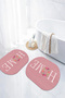 Digital Non-Slip Base Washable Floral Home Written Oval Bath Mat Toilet Set