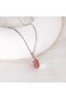 Cylinder Shape Strawberry Quartz Pendant Self-Love Compassion Emotional Balance - 2