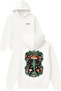 Euphoria Design Printed Oversized White Hooded Sweatshirt