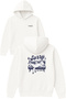 Sorry Got Plans Design Printed Oversized White Hooded Sweatshirt