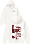 Wine Wine Design Printed Oversized White Hooded Sweatshirt