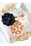 3-Piece Velvet Rubber Buckle / Scrunchies / Bagel Buckle / Hair Tie - 2