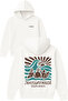 Jbaysurfhouse Design Printed Oversized White Hooded Sweatshirt