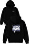 Sorry Got Plans Design Printed Oversized Black Hooded Sweatshirt