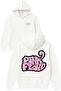 Pink Floyd Design Printed Oversized White Hooded Sweatshirt