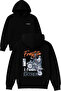 Freestyle Motocross Design Printed Oversized Black Hooded Sweatshirt