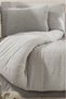 100% Organic Cotton Muslin Gray Star Figured Embroidered Baby Duvet Cover Set - 3