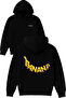 Banana Design Printed Oversized Black Hooded Sweatshirt