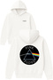 Pınk Floyd Design Printed Oversized White Hooded Sweatshirt
