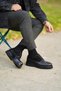 Derick Black Leather-Suede Men's Leather Shoes - 4
