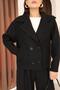 Women's Black New Season Cashmere Oversize Lined Short Cashmere Coat. 57013 - 3