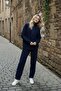 Women's Half Zipper Bottom Top Knitwear Set
