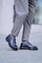 Osvaldo Navy Blue Men's Leather Shoes - 5