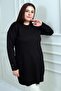 Women's Plus Size Tunic Blouse with Button Detail on the Sleeves and Rose Pattern