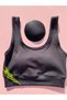 Women's Corded Fabric Diving Fabric Straps Crop Tank Top with Removable Pads, Pack of 4, Stone Grey, Plum, Black, Green - 4
