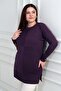 Women's Plus Size Tunic Blouse with Button Detail on the Sleeves - 3