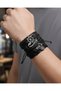 6 Pieces Leather Bracelet Sailor Combination Anchor Rudder Hook Figured Genuine Leather Bracelet Gift Bracelet - 2